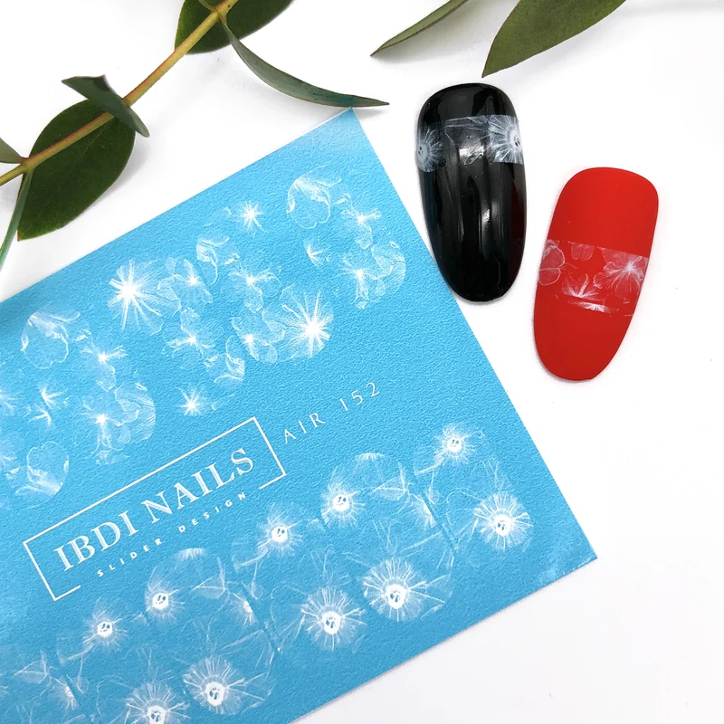 IBDI Wispy flowers designs nail decals / sliders #Air 152