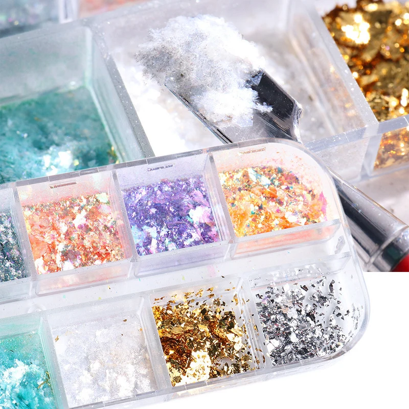 MIX OPAL FLAKES 12 stk. NailArt
