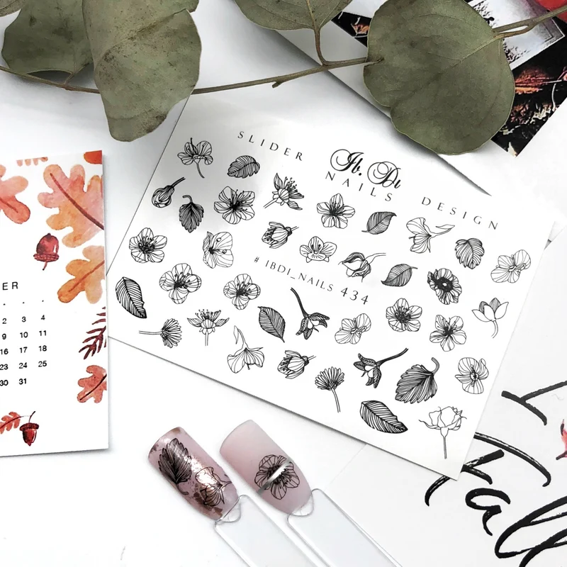 IBDI Flower and nail decals / sliders #434
