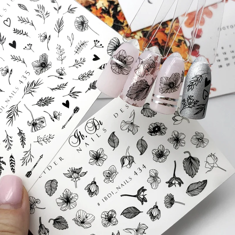 IBDI Flower and nail decals / sliders #434