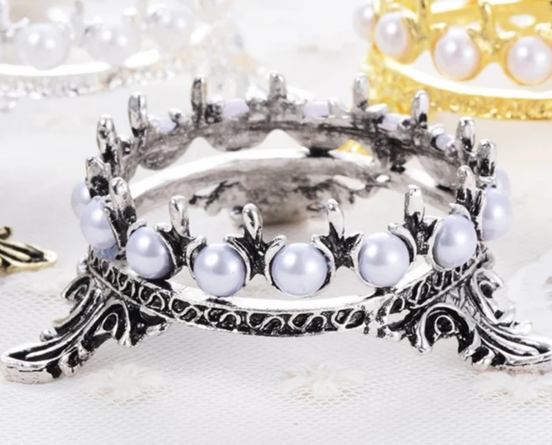 Pinselhalter Krone antik silber