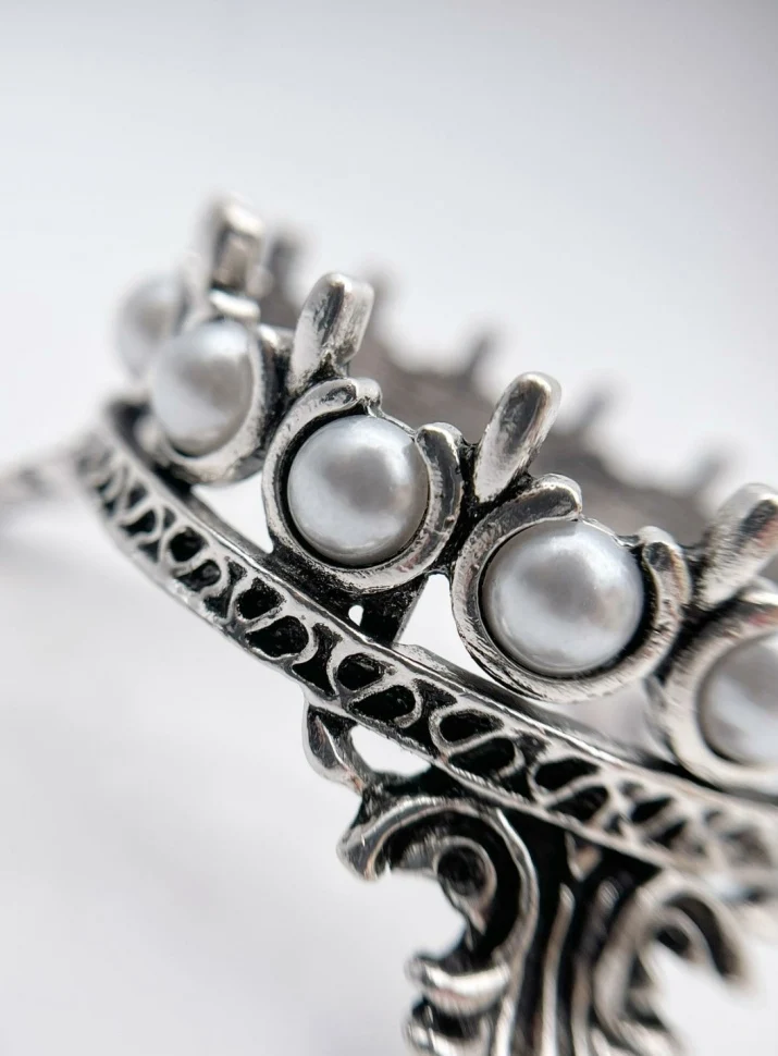 Pinselhalter Krone antik silber