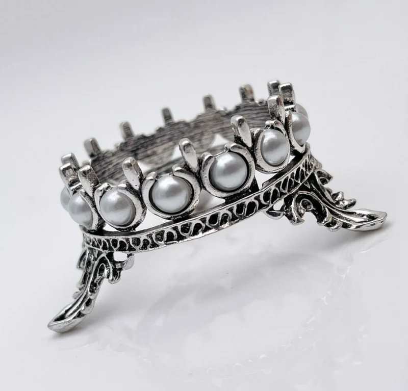 Pinselhalter Krone antik silber