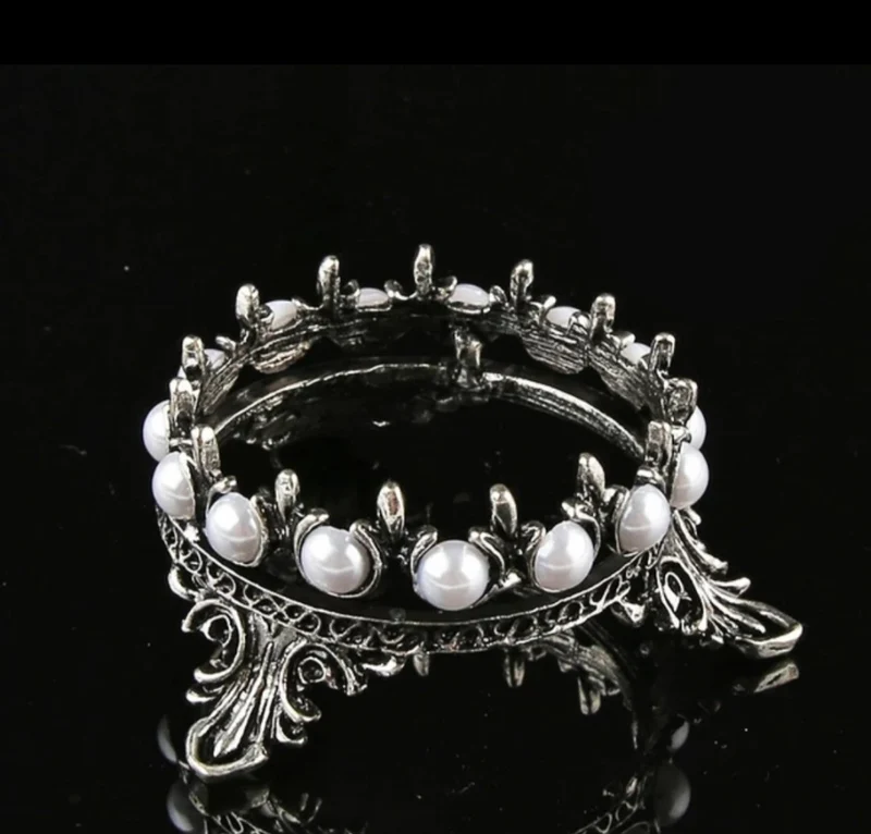 Pinselhalter Krone antik silber