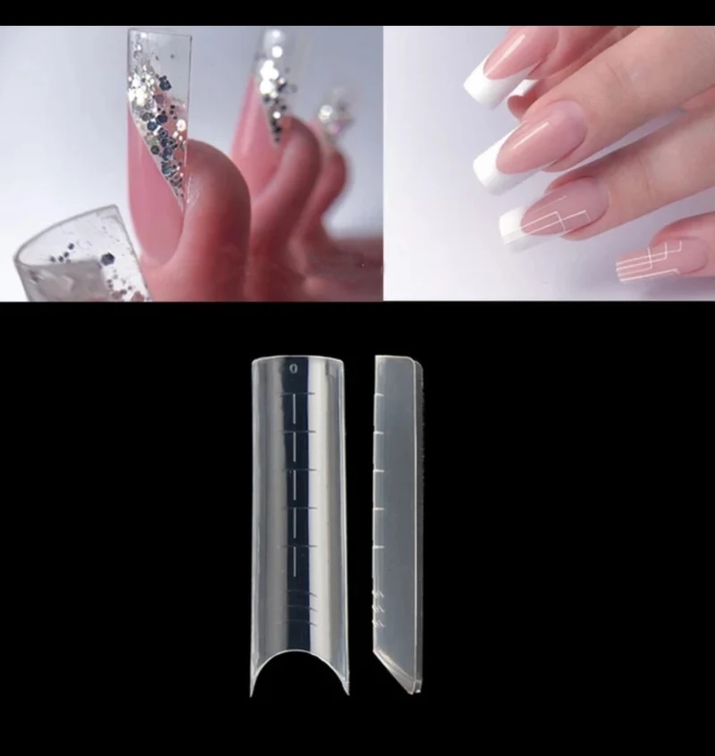 Flüssige Nageltips mit idealer C-Kurve klar 120St