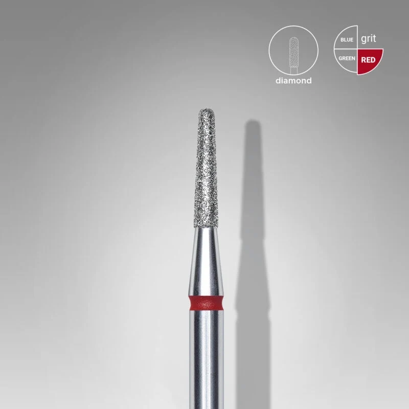 Fräseraufsatz Konus stumpfe Spitze Diamant Bit fein (rot) in Größen: 1,0mm bis 1,8mm von STALEKS