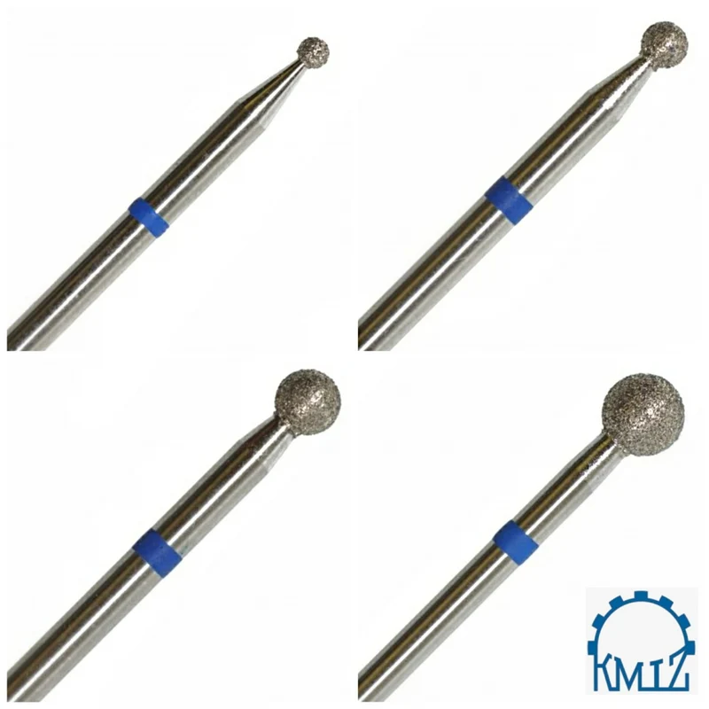 Diamantfräser Kugel Bit mittel (blauer Ring) in Größen: 1,6mm bis 5mm von KMIZ