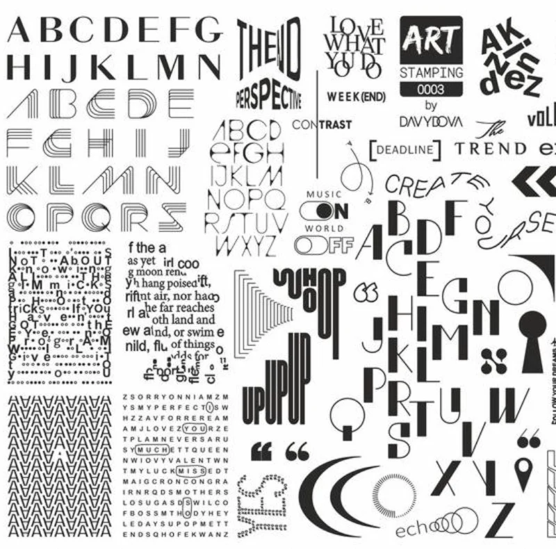 0003 by Davydova Matte stamping schablone + design blatt ART STAMPING