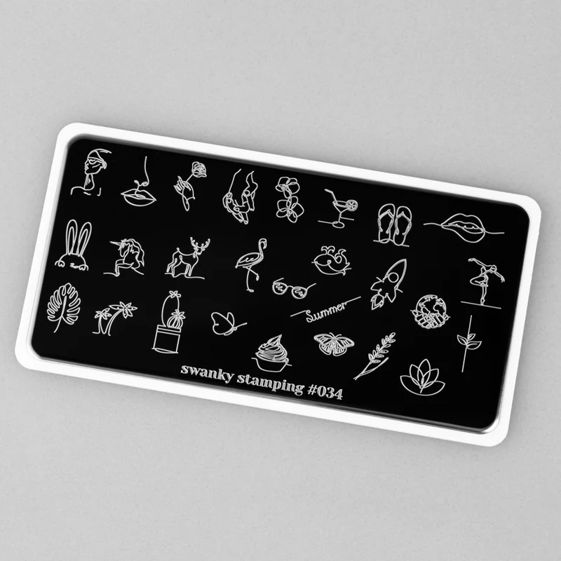 Stamping Platte Schablone Nr. 034 von Swanky
