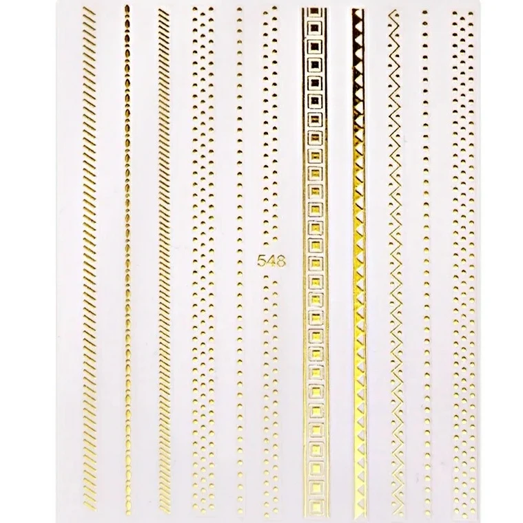 Selbstklebende Sticker Deko Streifen gold Nr. 548