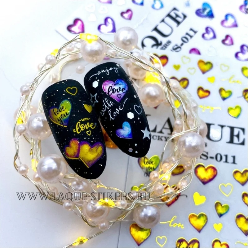 Selbstklebende Sticker S-011 silber, Liebe, Herzchen