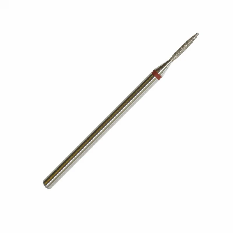 Fräseraufsatz Diamant Bit Flamme fein (rot) in Größen: 1,0 mm bis 2,5 mm von KMIZ
