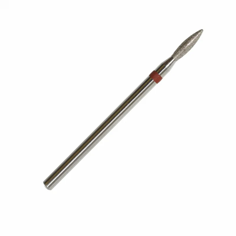 Fräseraufsatz Diamant Bit Flamme fein (rot) in Größen: 1,0 mm bis 2,5 mm von KMIZ