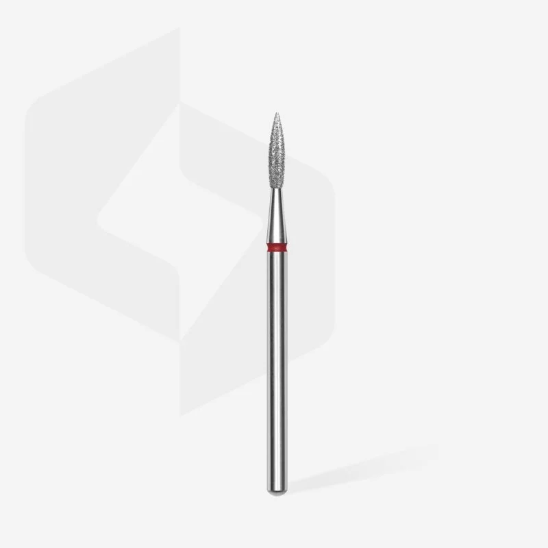 Fräseraufsatz Flamme 'SPITZ' Diamant Bit fein (rot) in Größen: 1,6mm - 2,3mm von STALEKS
