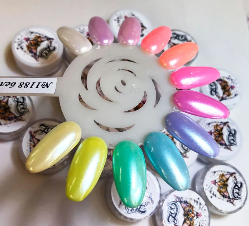 Pigment mit Perlen Effekt weiß 1188 von ZOO Nail 0,2g