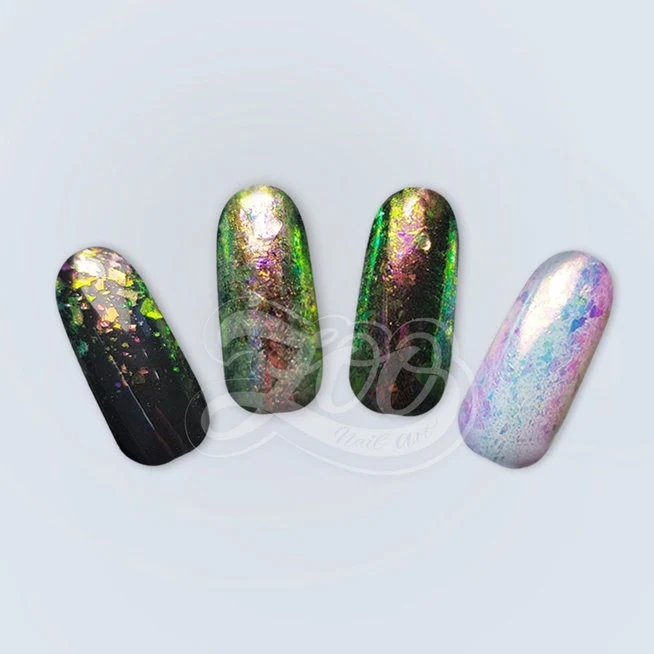 Pigment Flocken mit Regenbogeneffekt von ZOO Nail