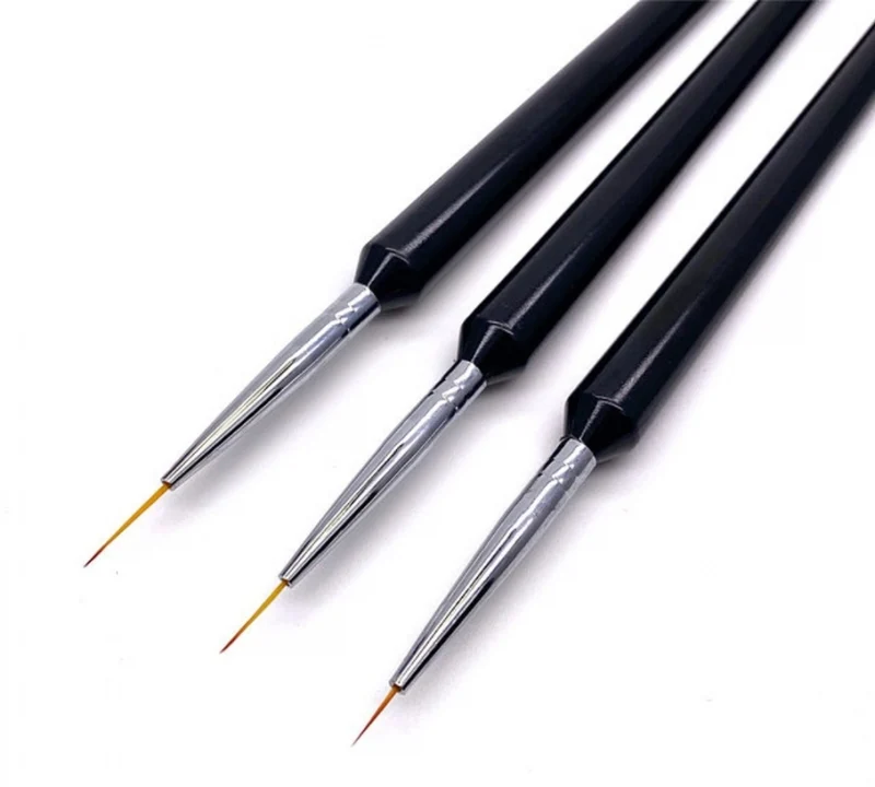 Pinsel Set für feine Linien (Größe 7,9,11 mm) Nr.1477 von ZOO Nail