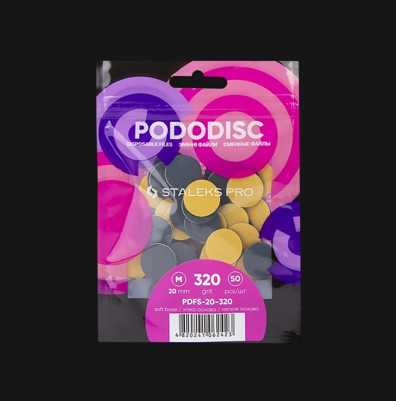 Ersatz Schleifpapier auf Schaumstoffbasis für Podo Disc M PDFS-20 Körnung 80-320 (50 St.) STALEKS PRO