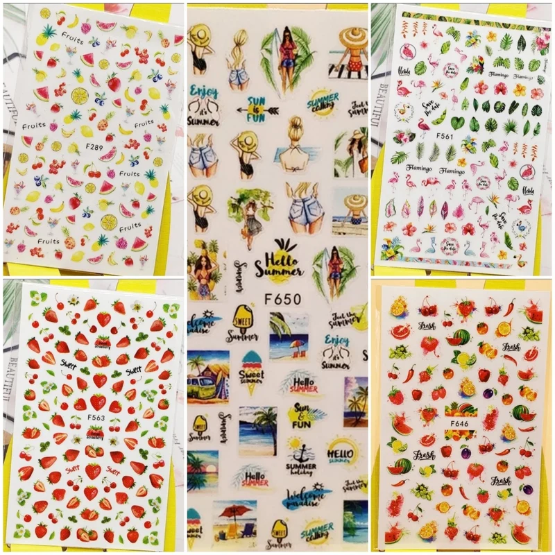 Sticker Sommer mit verschiedenen Mustern