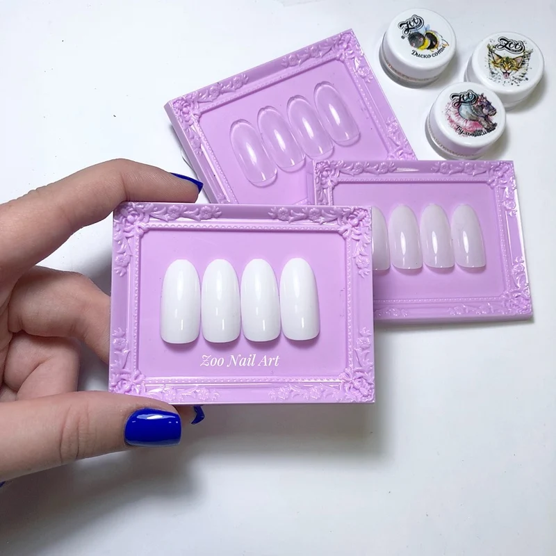 Tips zum Präsentieren von Designs 50 Stk. (oval, weiß oder natur) von ZOO Nail