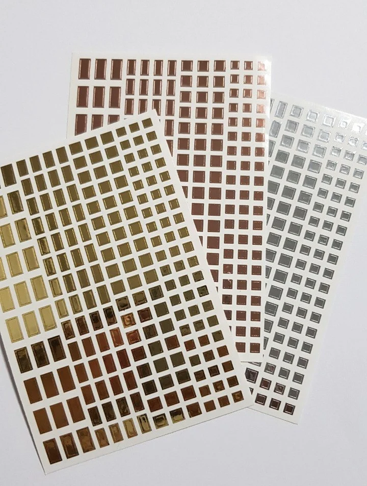 Selbstklebende Slider Sticker (silberne Formen) Nr. 27 von i-Stix