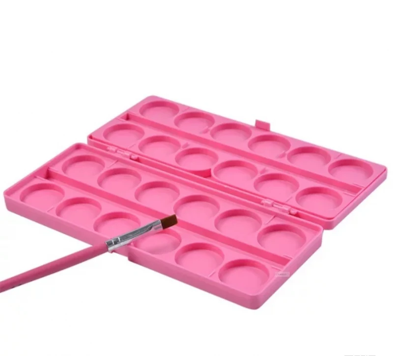 Mischpalette für Nailart in rosa 24 Mulden