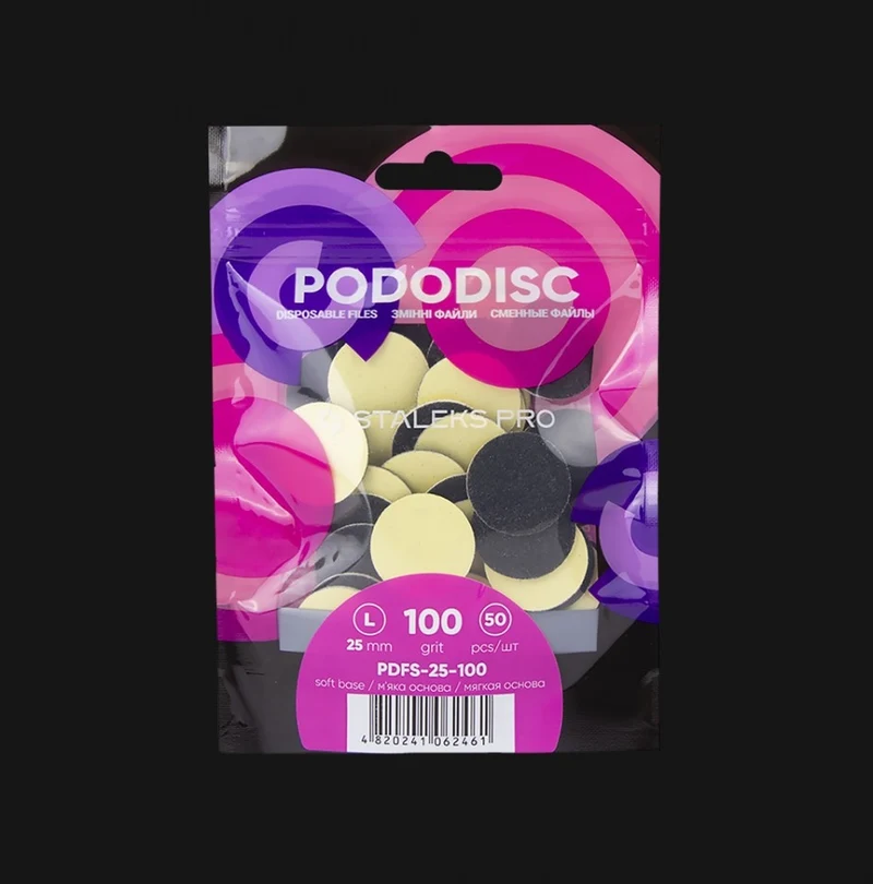 Ersatz Schleifpapier auf Schaumstoffbasis für Podo Disc L PDFS-25 Körnung 80-320 (50 St.) STALEKS PRO