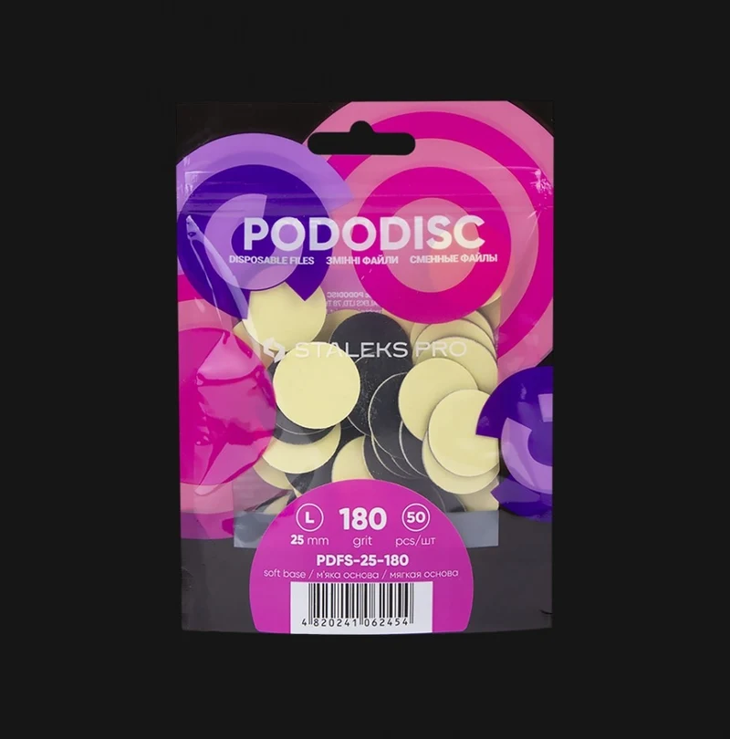 Ersatz Schleifpapier auf Schaumstoffbasis für Podo Disc L PDFS-25 Körnung 80-320 (50 St.) STALEKS PRO