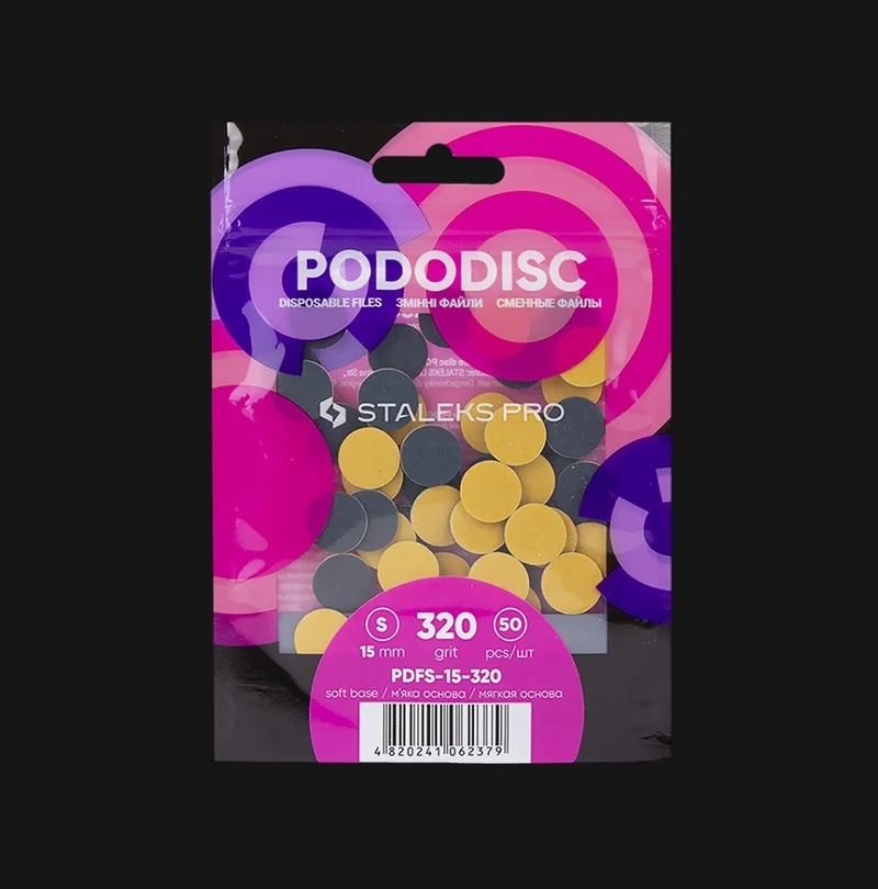 Ersatz Schleifpapier auf Schaumstoffbasis für Podo Disc S PDFS-15 Körnung 80-320 (50 St.) STALEKS PRO