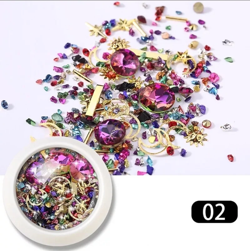 Nailart Schmuck Set in verschiedenen Farben