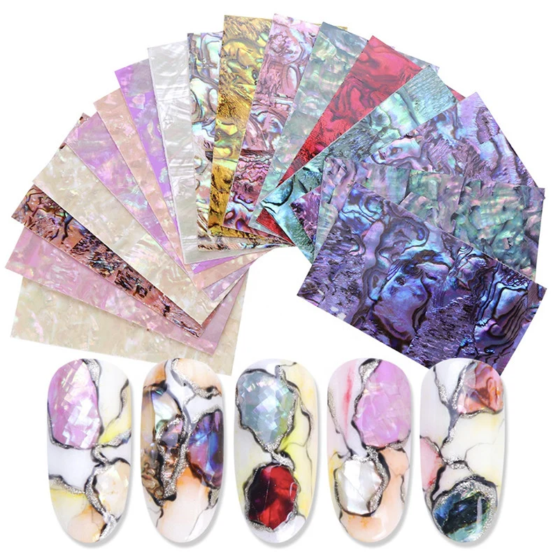 Muschel (seashell) violet 30 — Perlmutt Nailart