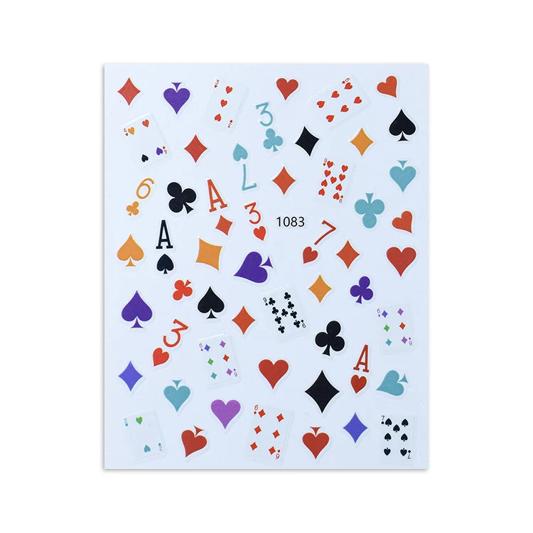 Poker Aufkleber 1083 NailArt