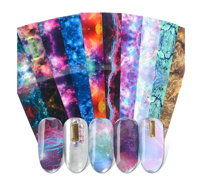 Nailart Folie Starry Sky Print set 10 pcs