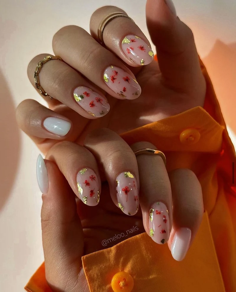 ECHTE TROCKENBLUMEN 12 Farben NailArt