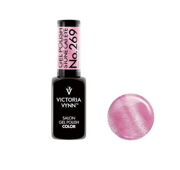 269 Pink Saphire Stone Cat Eye Gel polish 8ml VICTORIA VYNN