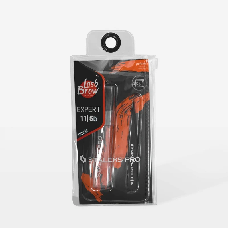 Augenbrauenpinzette EXPERT 11 TYP 5 (schwarz-punktiert)