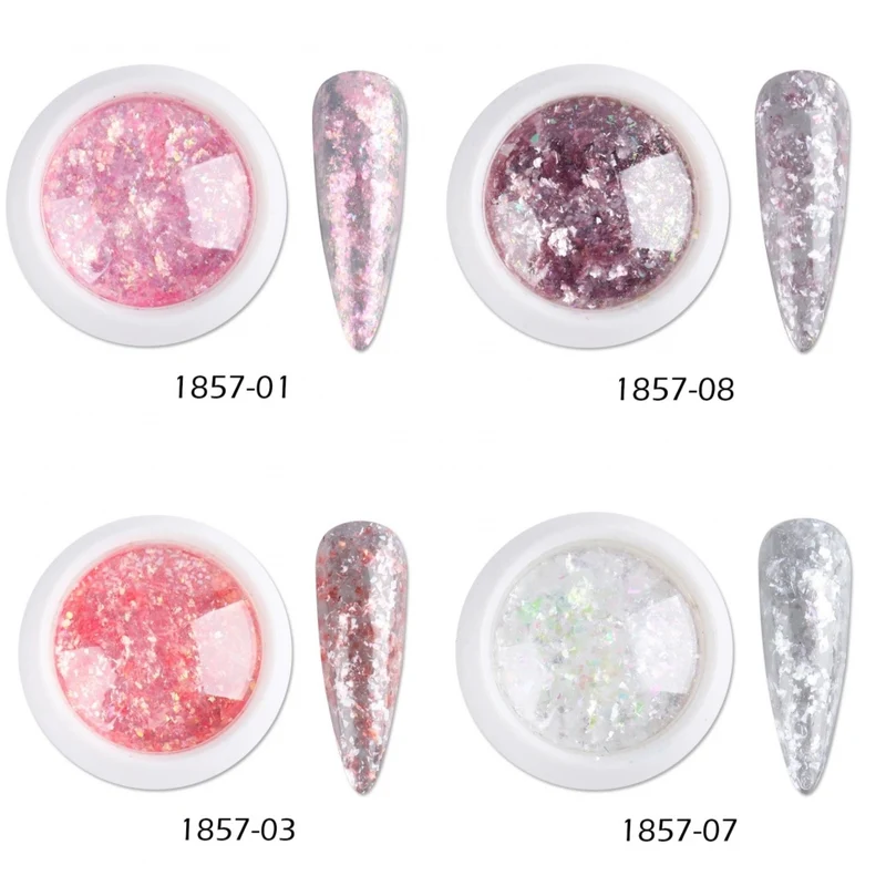 Glitter Flocken opal in verschiedenen Farben