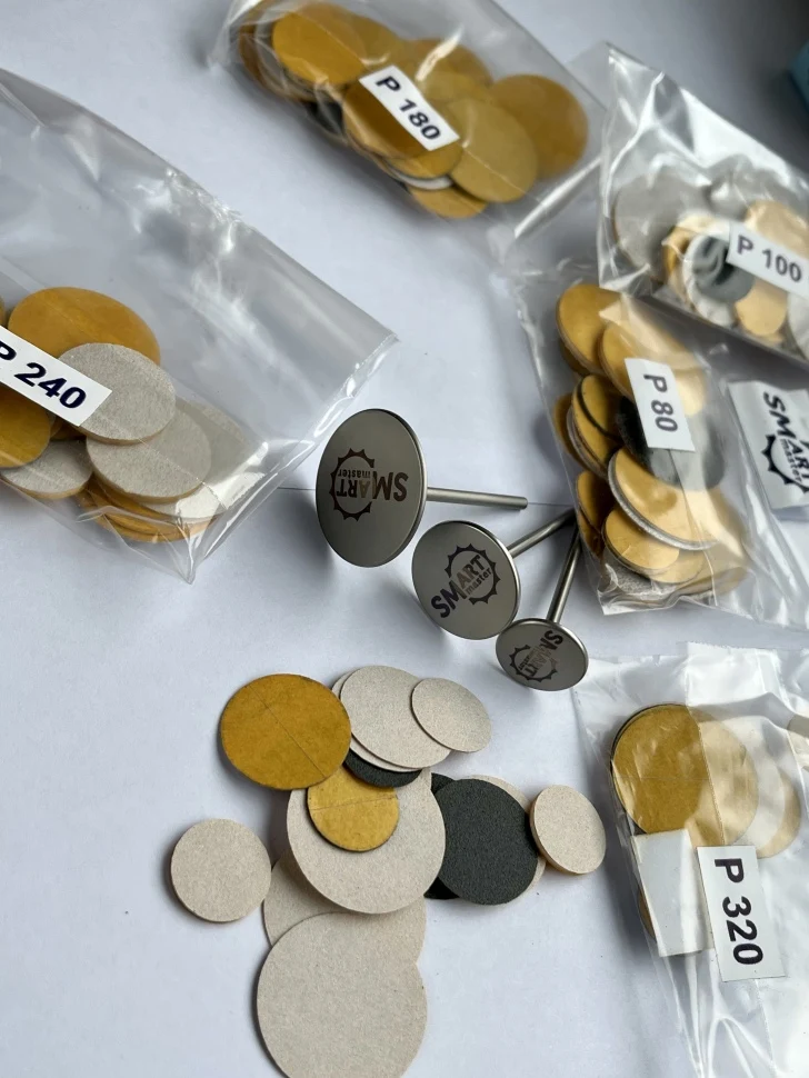 DISK-Set von SMART Größe S, M und L + zu jeder Größe und jedem Gritt je 5 Feilblätter