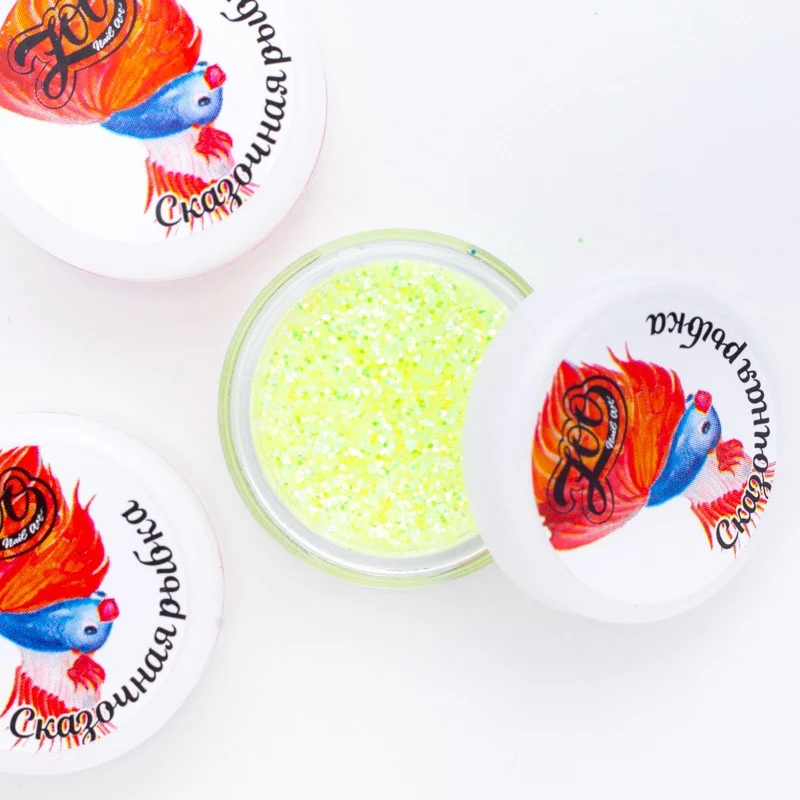 Glitterpuder pastel-neon Effekt von ZOO Nail (10 Farben) 0,2g