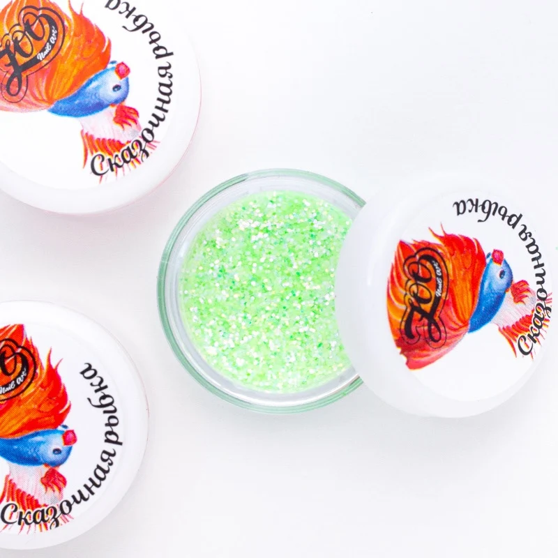 Glitterpuder pastel-neon Effekt von ZOO Nail (10 Farben) 0,2g
