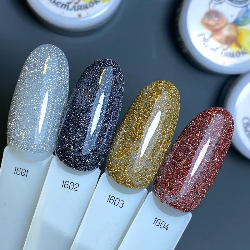 Glitterpuder lichtreflektierendes Effekt von ZOO Nail (4 Farben) 0,2g