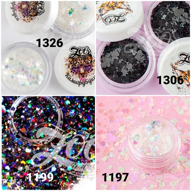 Nailart Pailletten 'KAMUFUBI' von ZOO Nail