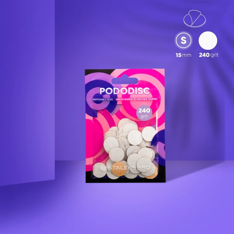 Weiße Ersatz Schleifpapier für Podo Disc S PDF-15W Körnung 80-320 (50 St.) STALEKS PRO