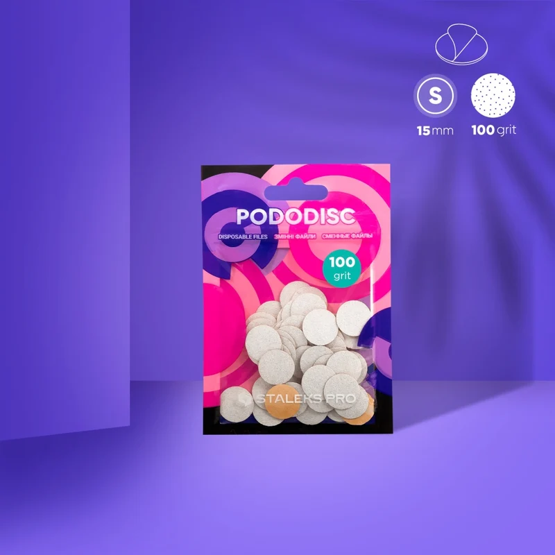 Weiße Ersatz Schleifpapier für Podo Disc S PDF-15W Körnung 80-320 (50 St.) STALEKS PRO