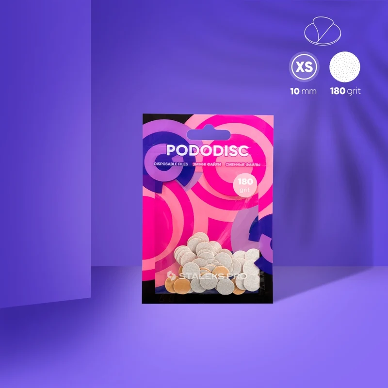 Weiße Ersatz Schleifpads für Podo Disk XS PDF-10W Körnung 80-320 (50 St.) STALEKS PRO
