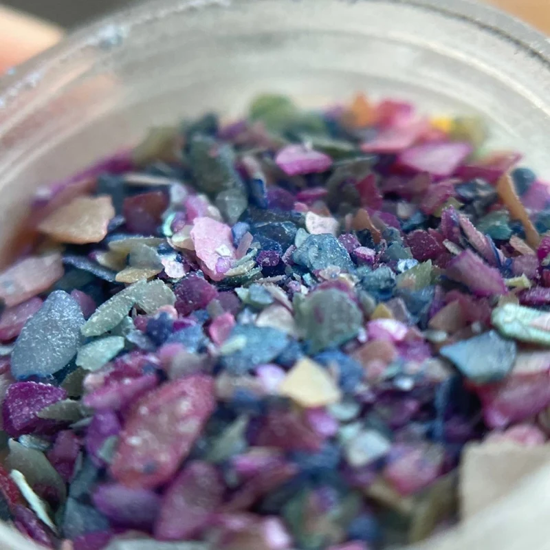 Nailart Muscheln Stücke flieder-türkis Mischung