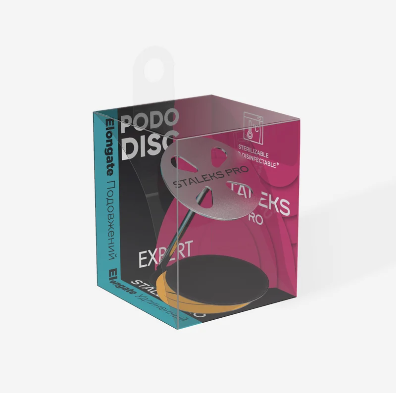 Pediküre PODODISC (PDset) mit 5 Stk. Einwegfeilen 180er Körnung STALEKS PRO