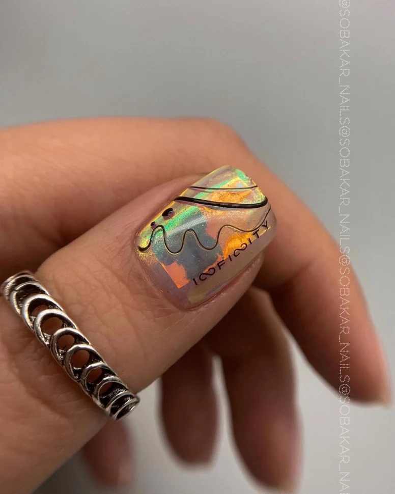 Transfer Folie mit Effekt 'Glasscherben' in verschiedenen Farben von ZOO Nail