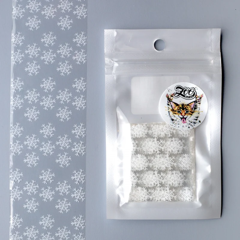 Transfer Folie Wintermotive mit verschiedenen Mustern von ZOO Nail
