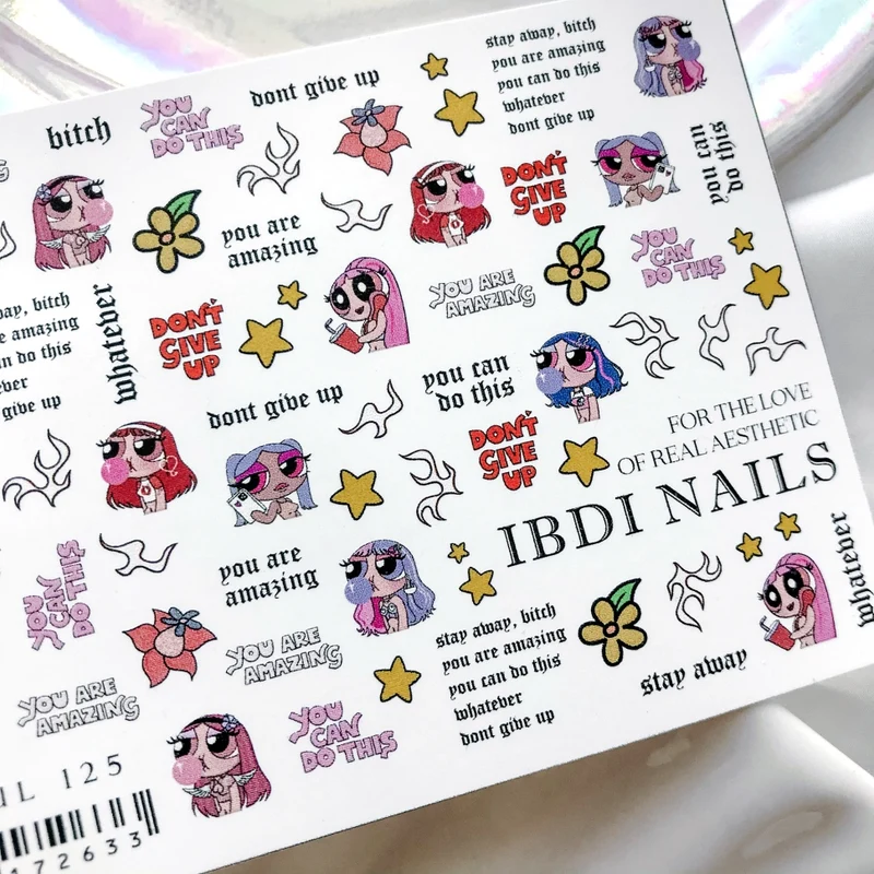 Sticker COLORFUL Nr.125 von IBDI Nails